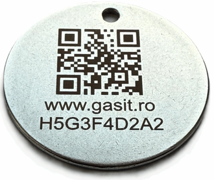 AdoTag Inox Rotund 40mm - imagine 2