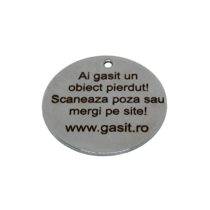 AdoTag Inox Rotund 20mm - imagine 2