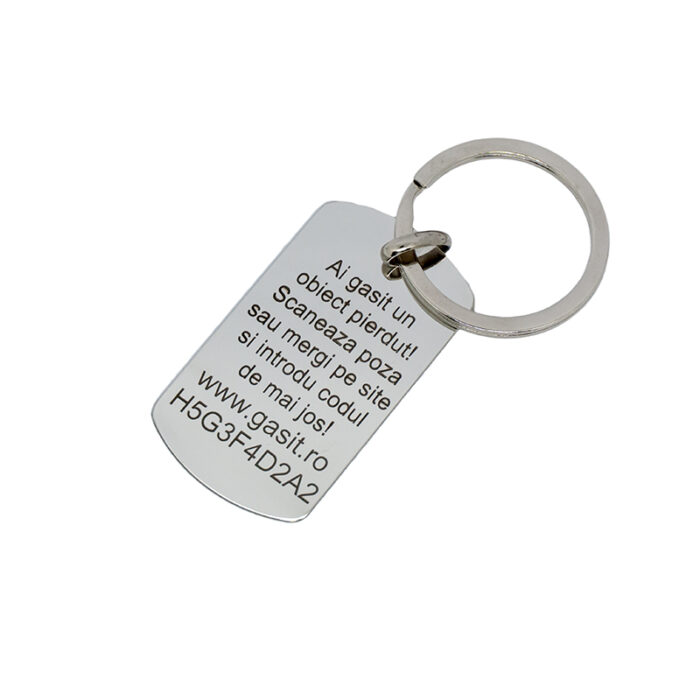 AdoTag Army 50x28mm Inox - imagine 3