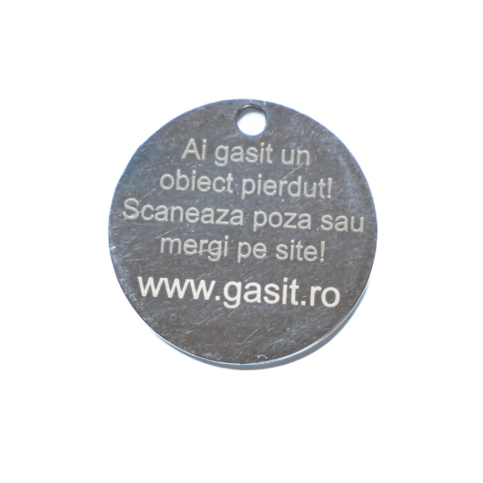 AdoTag Inox Rotund 40mm - imagine 3
