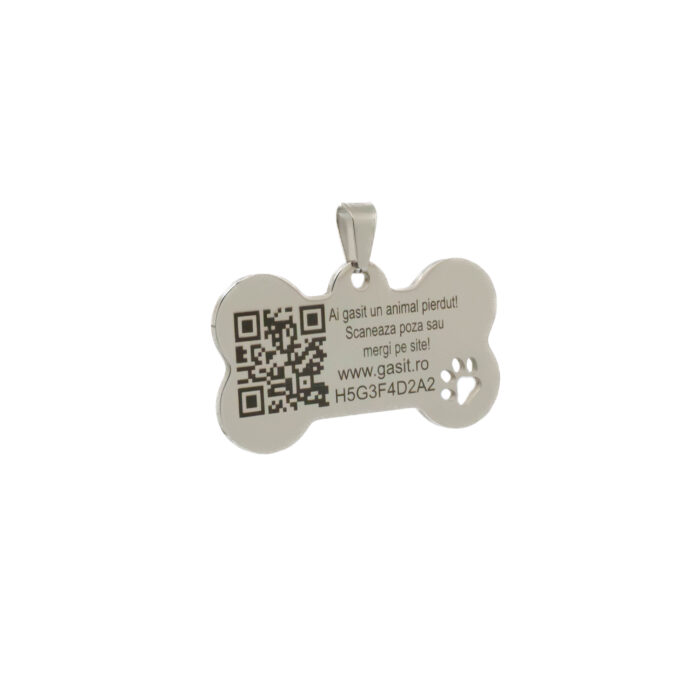 AdoTag Pet - bone inox